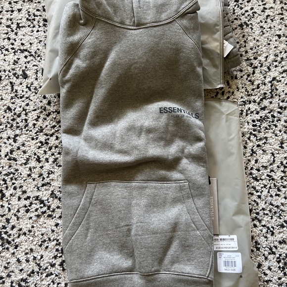 Fear of God Essentials Heather Oat Pullover Hoodie - Picture 1 of 2